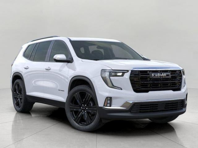 2026 GMC Acadia AWD Elevation in Glacier White Tricoat — front three-quarter view