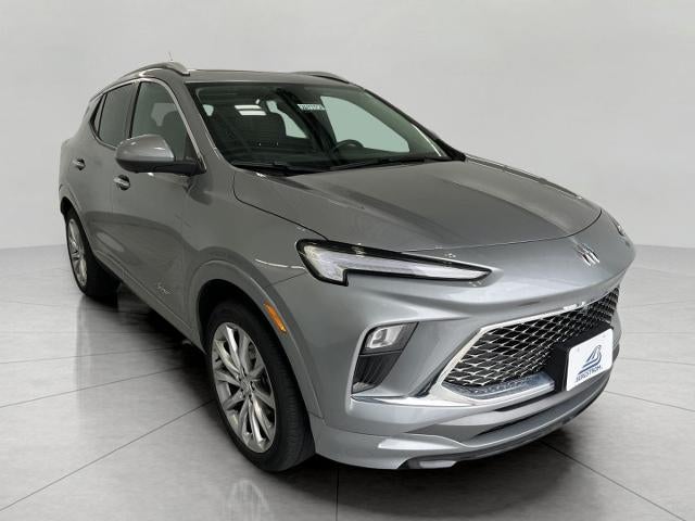 2024 Buick Encore GX Avenir AWD in Moonstone Gray Metallic — front three-quarter view
